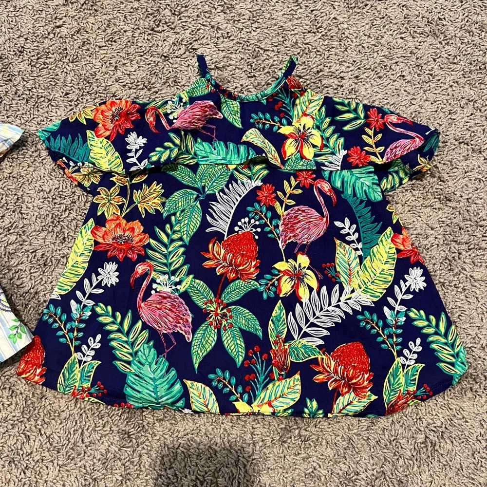 Bundle: baby girls Janie and Jack cold shoulder dresses size 12-18 months - Picture 3 of 7